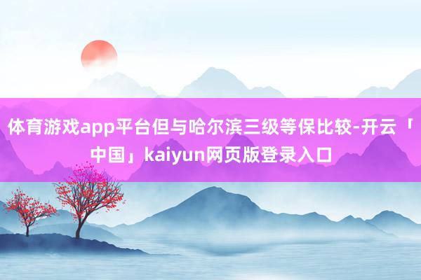 体育游戏app平台但与哈尔滨三级等保比较-开云「中国」kaiyun网页版登录入口