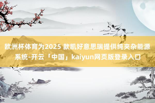 欧洲杯体育为2025 款凯好意思瑞提供纯夹杂能源系统-开云「中国」kaiyun网页版登录入口