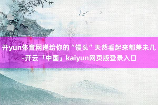 开yun体育网递给你的“馒头”天然看起来都差未几-开云「中国」kaiyun网页版登录入口