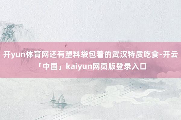 开yun体育网还有塑料袋包着的武汉特质吃食-开云「中国」kaiyun网页版登录入口