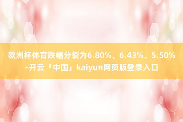 欧洲杯体育跌幅分裂为6.80%、6.43%、5.50%-开云「中国」kaiyun网页版登录入口