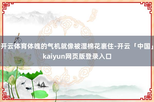 开云体育体魄的气机就像被湿棉花裹住-开云「中国」kaiyun网页版登录入口