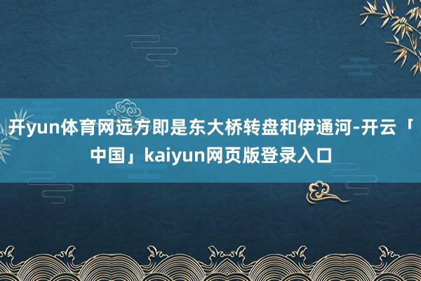 开yun体育网远方即是东大桥转盘和伊通河-开云「中国」kaiyun网页版登录入口